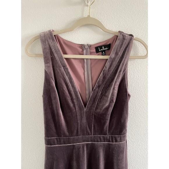 Lulus Dusty Purple Velvet Sleeveless Maxi Dress Medium - Picture 4 of 11